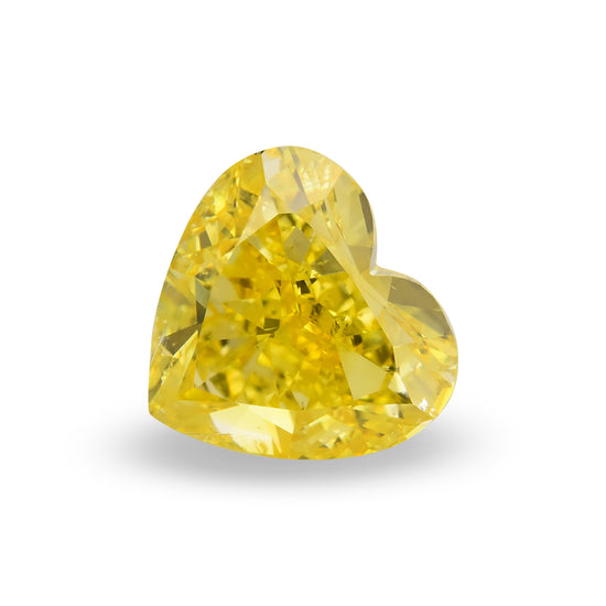 1.06 Carat Fancy Vivid Yellow HEART Diamond SI2 GIA