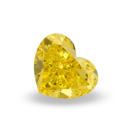 2.05 Carat Fancy Vivid Yellow HEART Diamond SI2 GIA