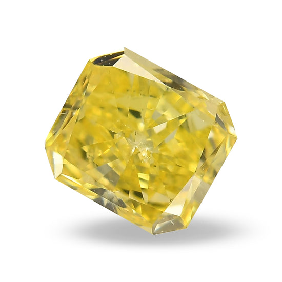 0.51 Carat Fancy Intense Yellow Radiant Diamond  GIA