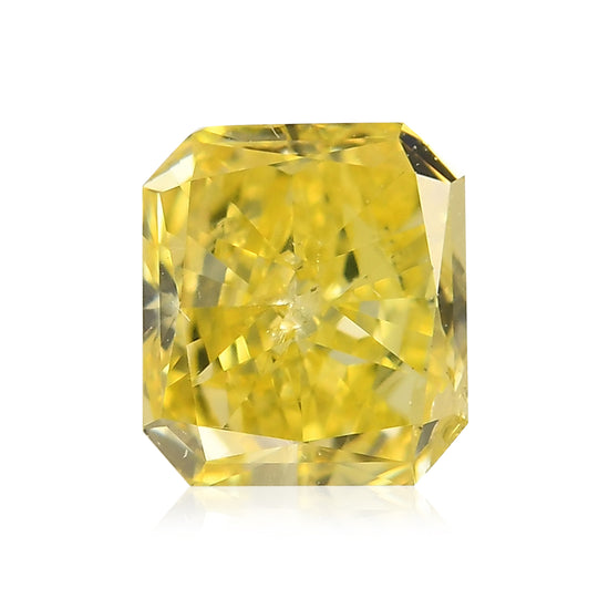 0.51 Carat Fancy Intense Yellow Radiant Diamond  GIA