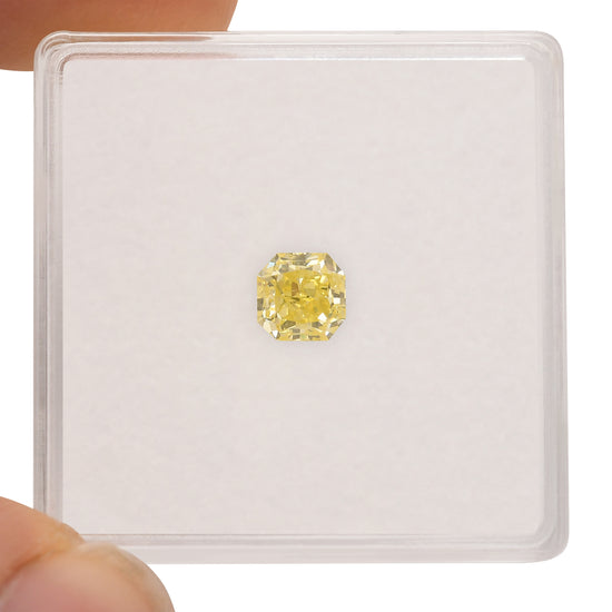 0.73 Carat Fancy Yellow Radiant Diamond SI1 GIA