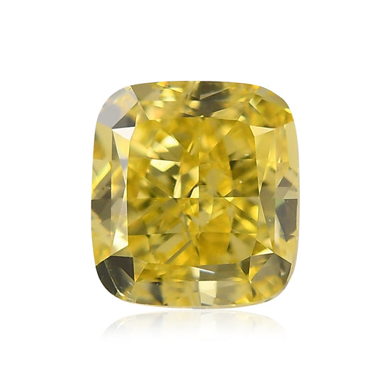 0.51 Carat Fancy Intense Yellow Cushion Diamond SI1 GIA