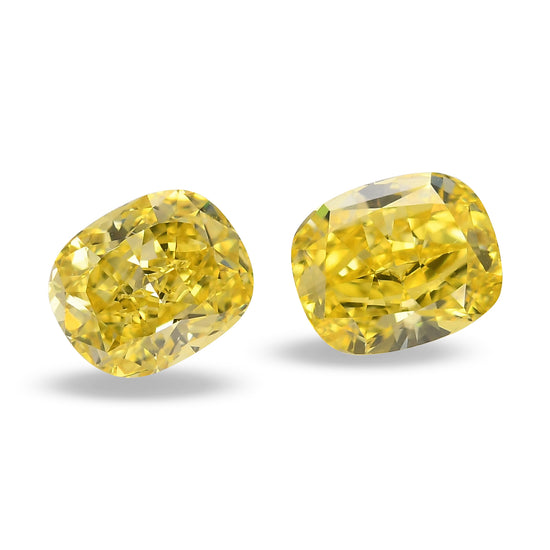 Diamanti Giallo Intenso Fancy a Cuscino da 1.26 Carati, Purezza VS2