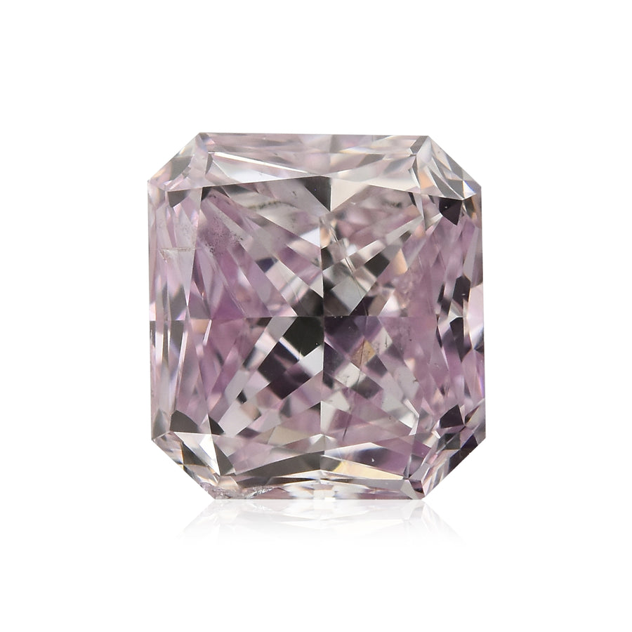 0.39 Karat Fancy Purplish Pink Radiant Diamant SI2 GIA