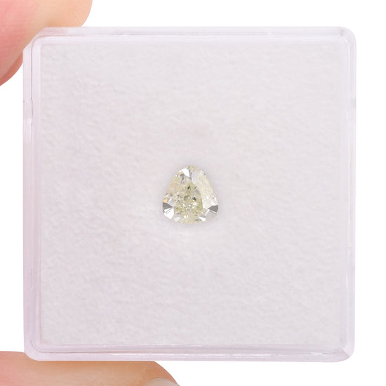 0.51 Carat Light Green Yellow Triangle Diamond SI1 GIA