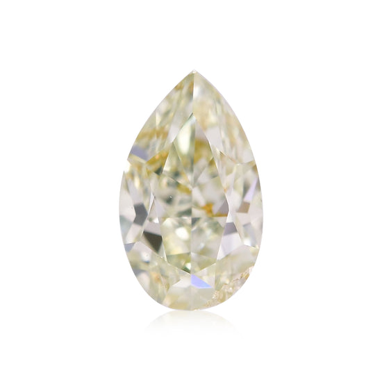 Diamante a pera Fancy Light Yellow Green da 0,33 carati SI2 GIA
