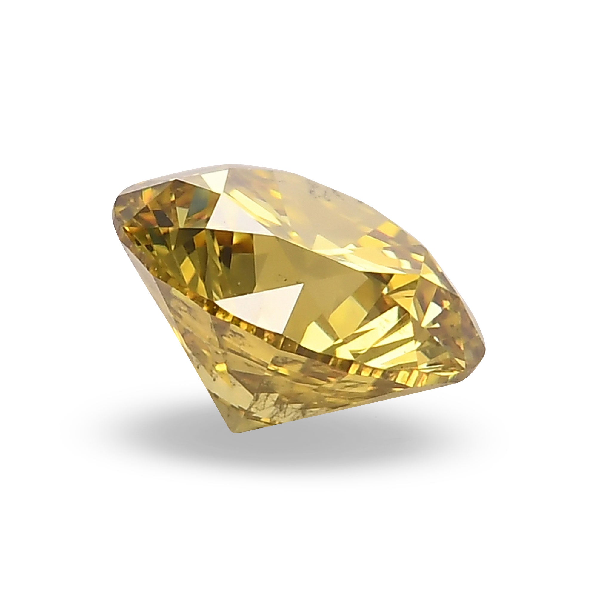 1.28 Carat Fancy Vivid Yellow Round Diamond SI2 GIA | LEIBISH