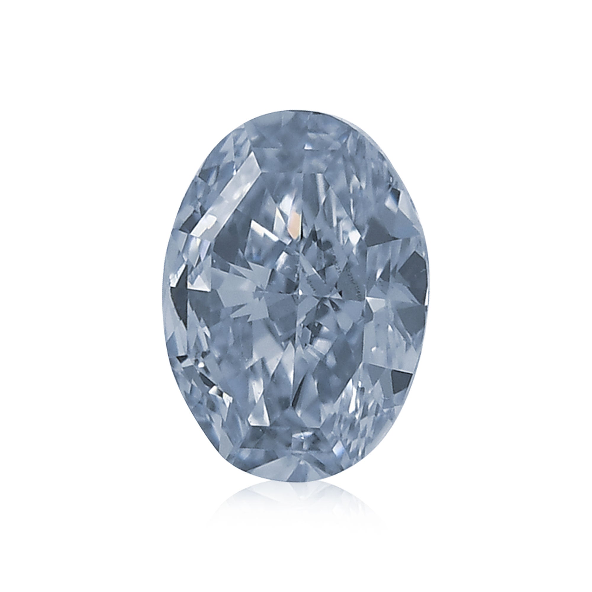 0.60 Carat Fancy Blue Oval Diamond VS2 GIA | LEIBISH