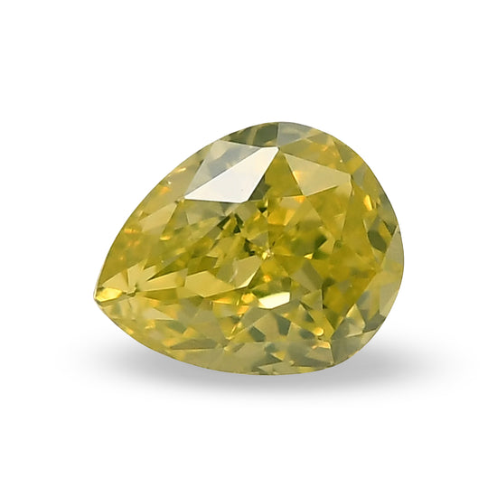 Diamante a pera Fancy Intense Yellow da 0,22 carati VS2 GIA