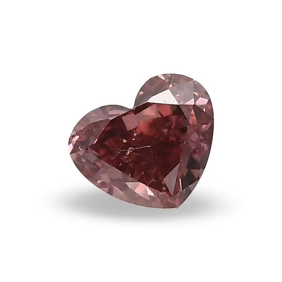 0.16 Carat Fancy Deep Pink HEART Diamond SI2 GIA