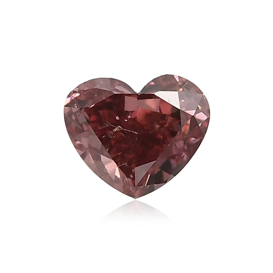 0.16 carati diamante rosa intenso fantasia a cuore SI2 GIA