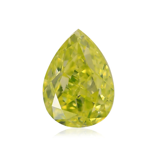 0.51 قيراط ألماسة كمثرية Fancy Intense Green Yellow بدرجة نقاء SI1 GIA