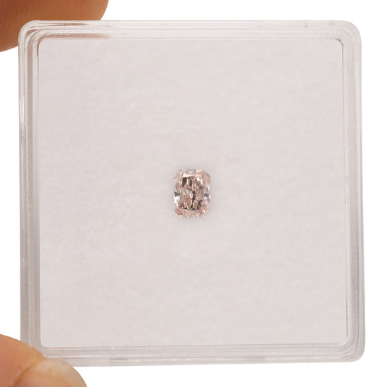 0.21 Carat Fancy Brown Pink Radiant Diamond (VS1) GIA