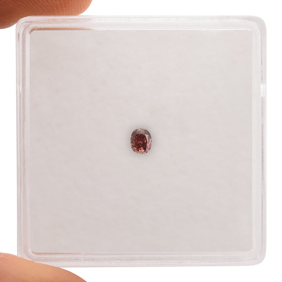 0.08 Carat Fancy Deep Pink Cushion Diamond (VS2) GIA