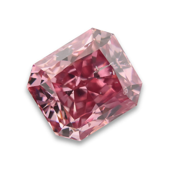 0.62 Carat Fancy Vivid Purplish Pink Radiant Argyle Diamond SI2 GIA