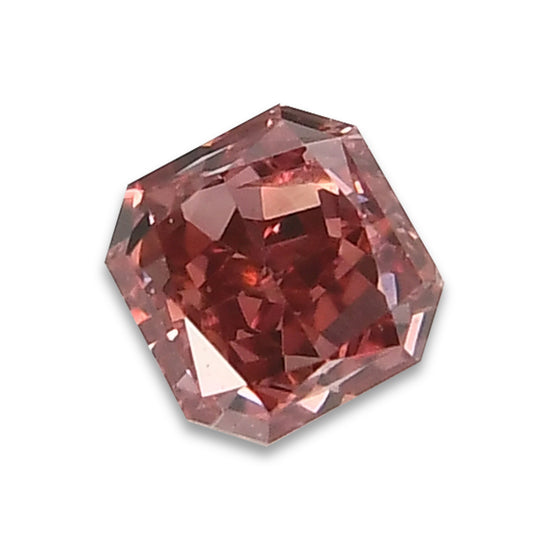 0.19 Carat Fancy Deep Pink Radiant Diamond (SI1) GIA
