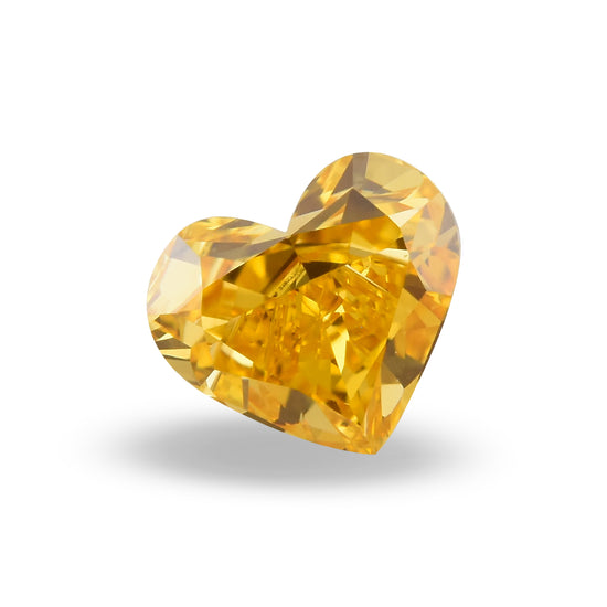 0.31 Carat Fancy Vivid Yellow Orange HEART Diamond VS1 GIA