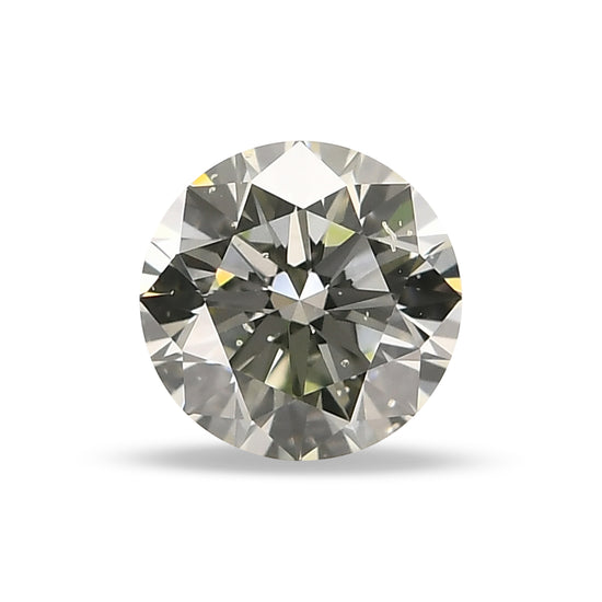 0.42 Carat Very Light Yellow Green Round Brilliant Diamond (SI1) GIA