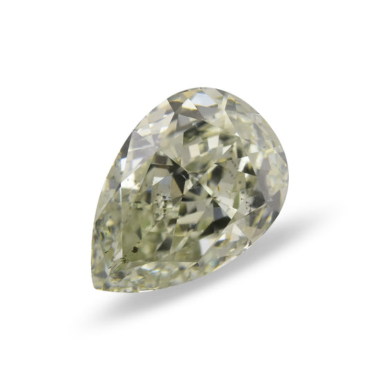 1.00 Carat Fancy Intense Green Pear Diamond SI2 GIA