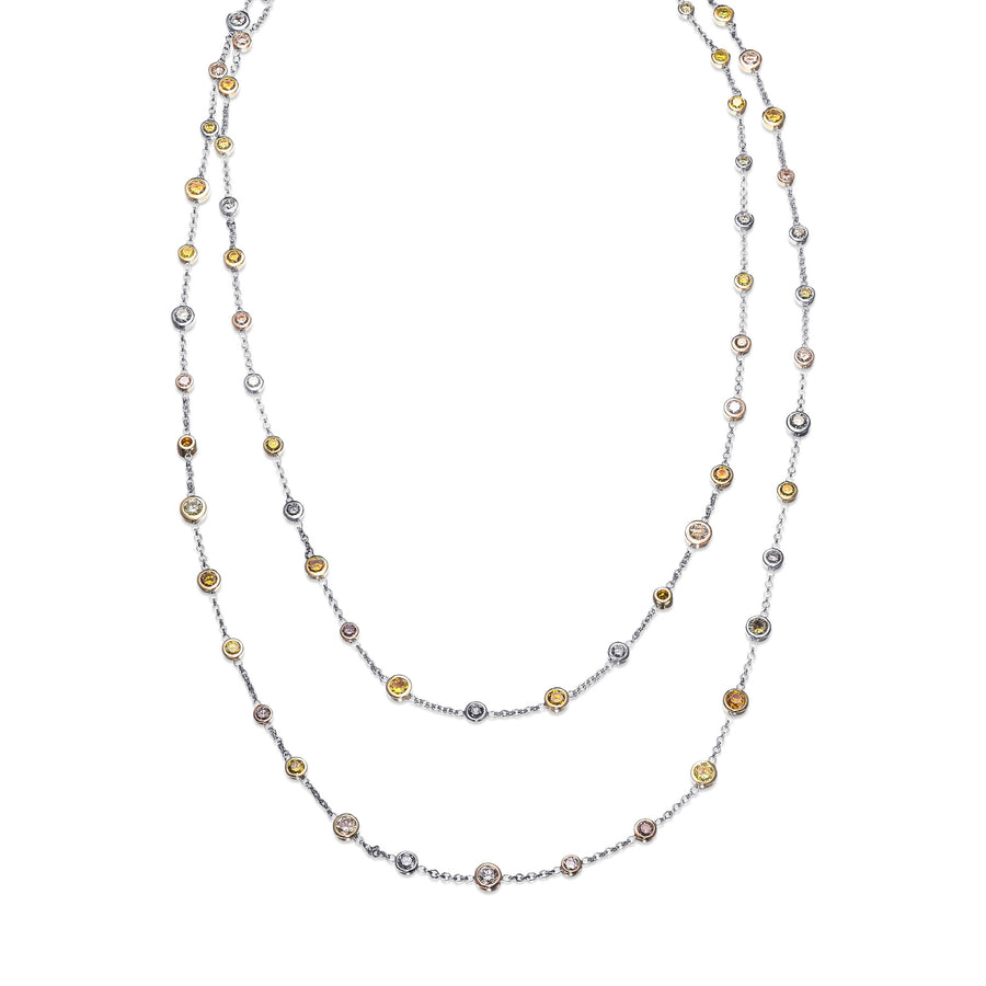 Mix Color Brilliants Diamond Necklace