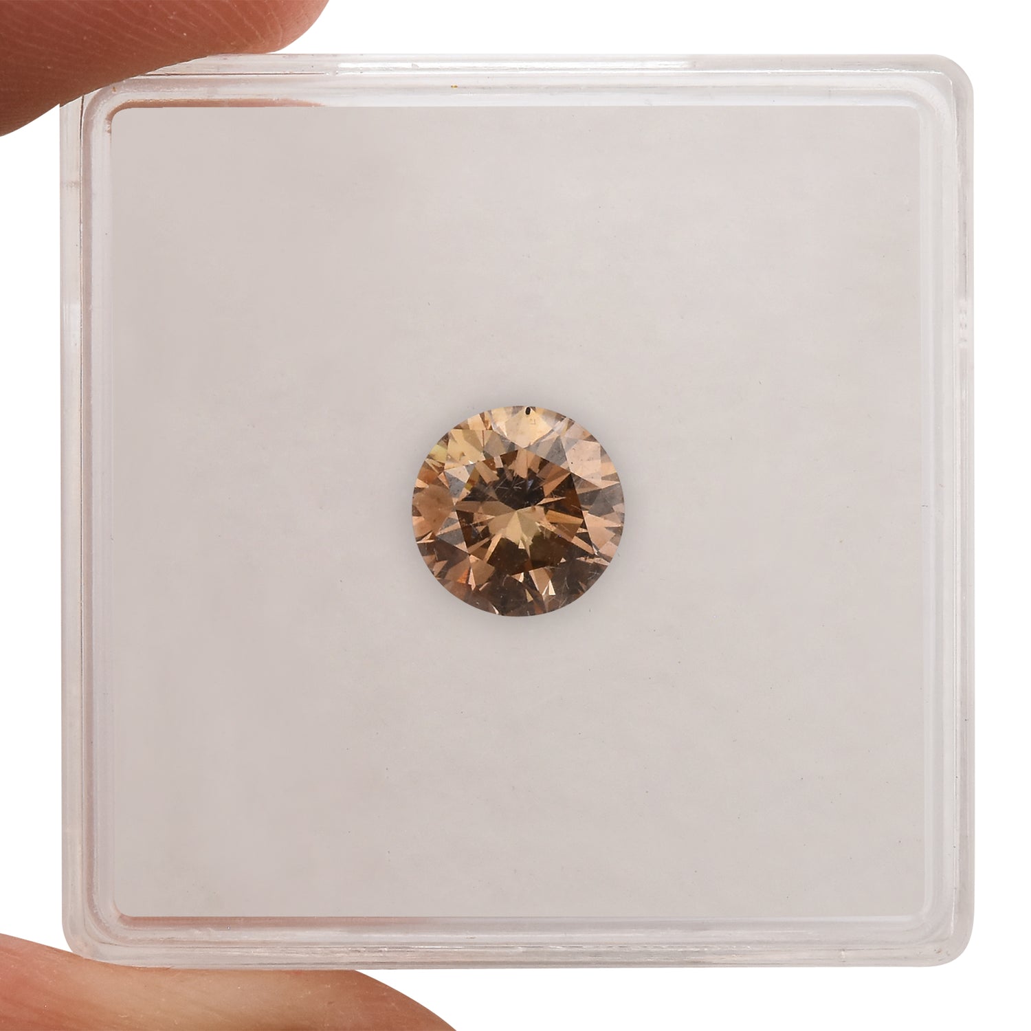 1.01 Carat Fancy Yellow Brown Round Diamond SI1 GIA