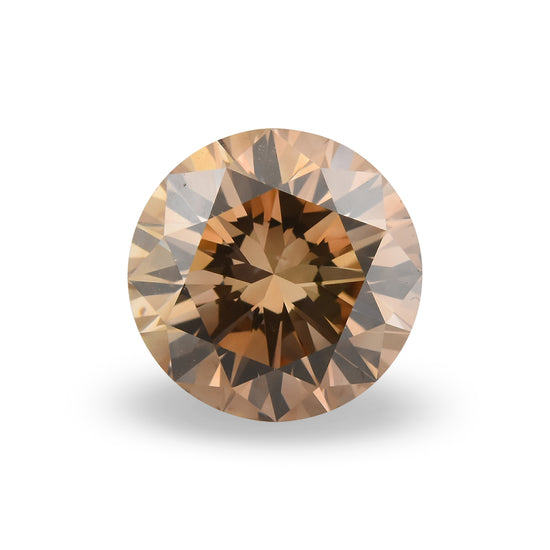 1.01 Carat Fancy Yellow Brown Round Diamond SI1 GIA