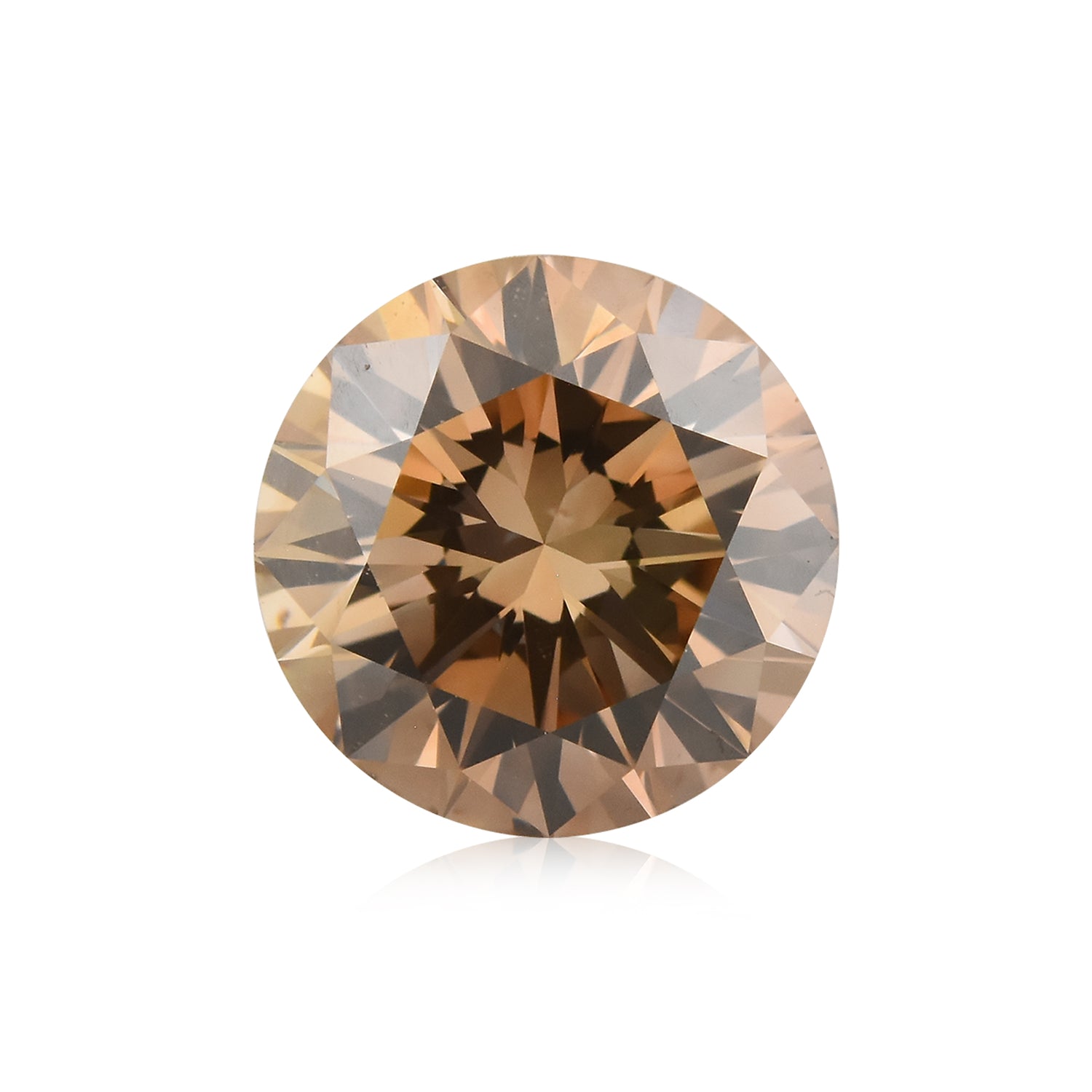 1.01 Carat Fancy Yellow Brown Round Diamond SI1 GIA