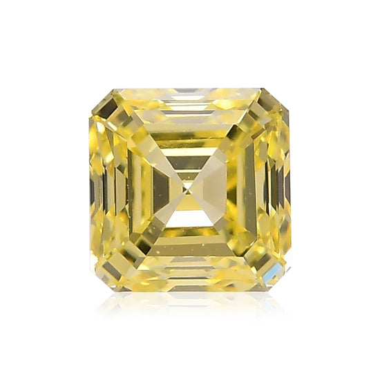 Diamante Asscher Fancy Intense Yellow 0.69 carati VVS2 GIA