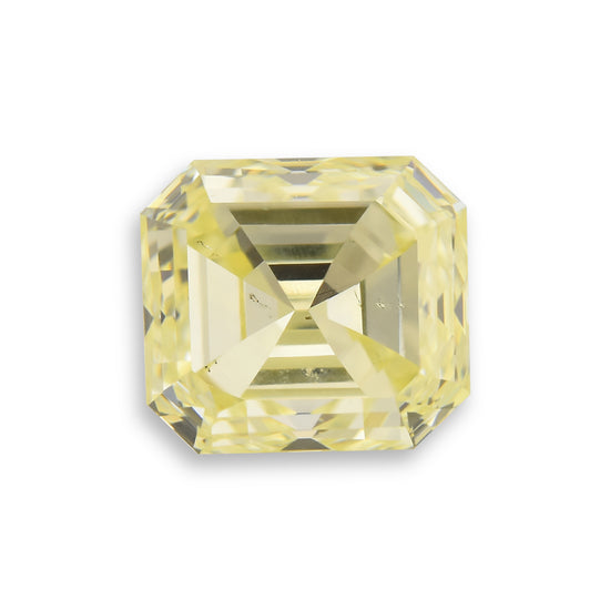 0.74 Carat Fancy Yellow Asscher Diamond (VS1)