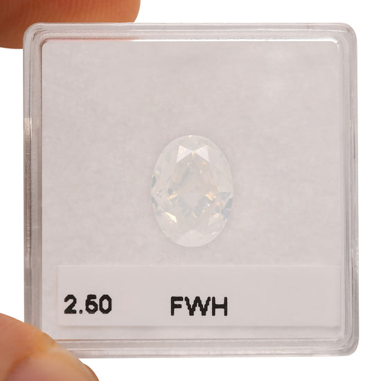 2.50 Carat Fancy White Oval Diamond  GIA