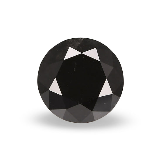3.43 Carat Fancy Black Round Brilliant Diamond  GIA