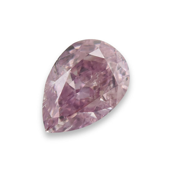 0.25 Carat Fancy Intense Purplish Pink Pear Diamond SI2 GIA