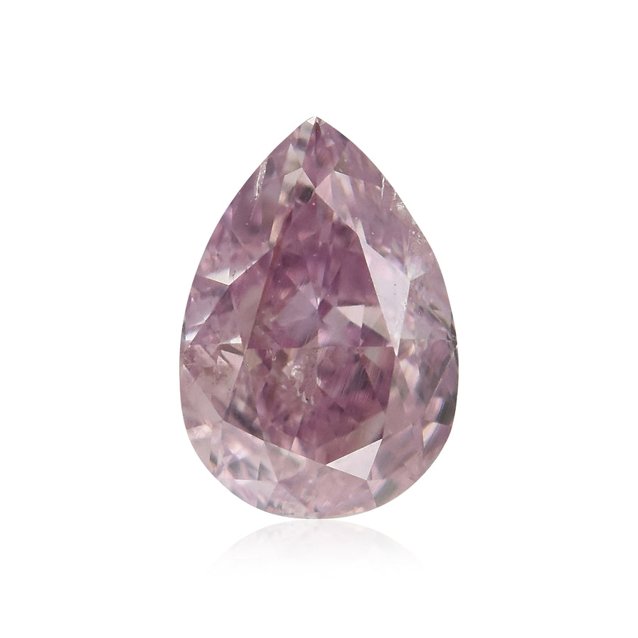 0.25 Carat Fancy Intense Purplish Pink Pear Diamond SI2 GIA