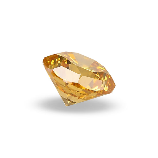 0.53 Carat Fancy Intense Orange Yellow Round Diamond SI1 GIA