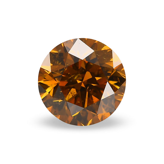 1,20 Karat Fancy Deep Brownish Yellowish Orange runder Brillant I1 GIA