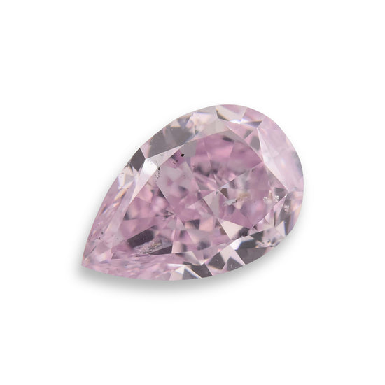 0.86 Carat Fancy Purple Pink Pear Diamond SI2 GIA