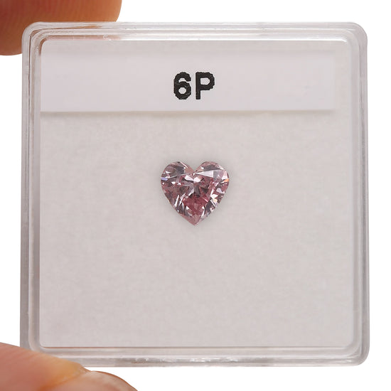 0.48 Carat Fancy Intense Pink Heart Diamond VS2 ARGYLE & GIA