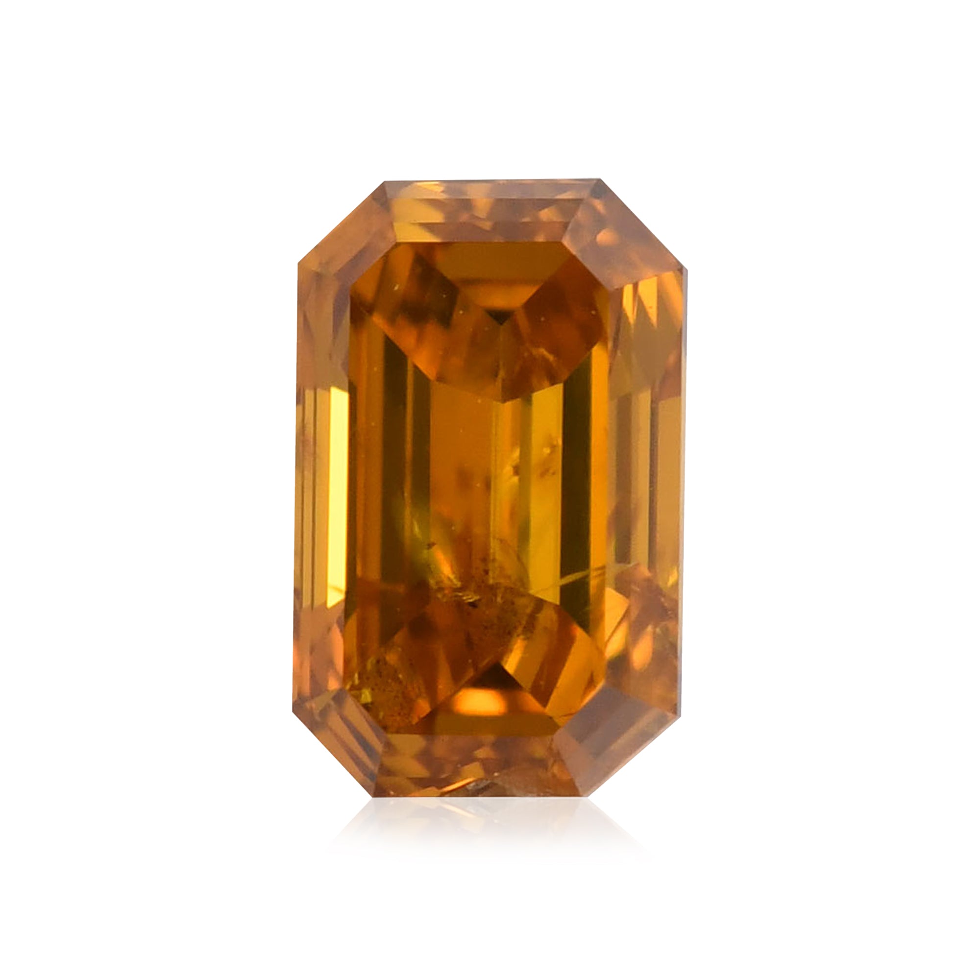 キンセール価格fancy brownish yellow orange 0.53 Carat Fancy Deep Yellow Orange Emerald Diamond (I1) GIA | LEIBISH