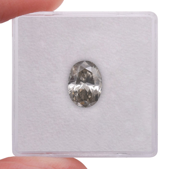 1.48 Carat Fancy Gray Oval Diamond SI1 GIA
