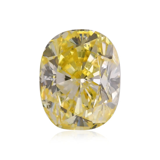 1.10 Carat Fancy Intense Yellow Cushion Diamond SI2 GIA
