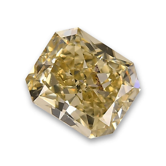 0.73 Carat Fancy Brownish Greenish Yellow Radiant Diamond VS2 GIA