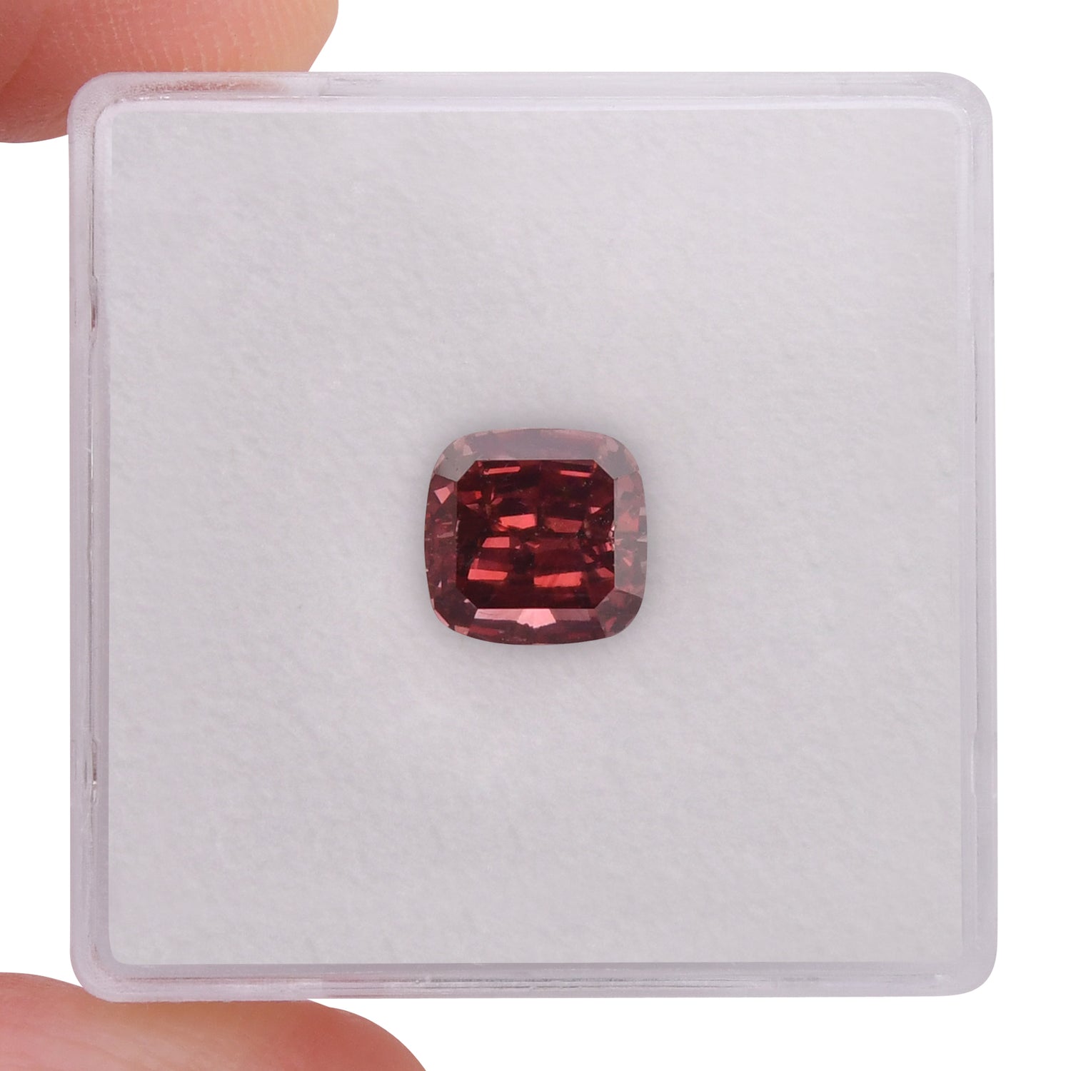 1.38 Carat Fancy Red Cushion Argyle Diamond SI2 GIA