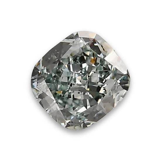 0.30 Carat Fancy Intense Bluish Green Cushion Diamond SI1 GIA