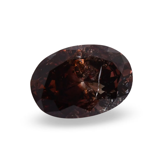 Diamante Ovale Fancy Dark Rosso-Marrone (I2) GIA da 1,20 carati