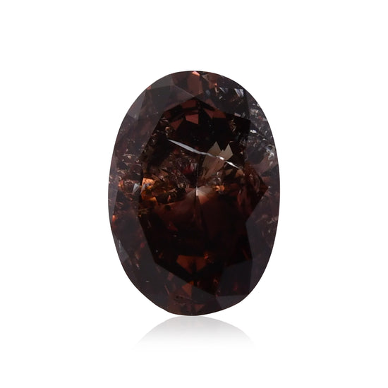Diamante Ovale Fancy Dark Rosso-Marrone (I2) GIA da 1,20 carati