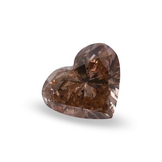 Diamante a CUORE Fancy Dark Orange Brown da 1.03 carati (I2) GIA