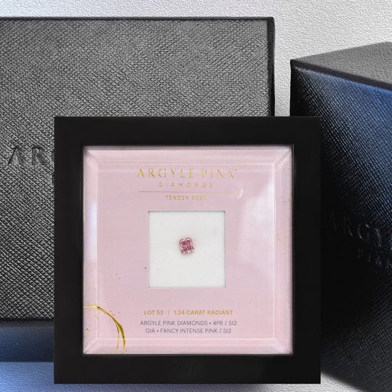 1.24 Carat Fancy Intense Pink Radiant Diamond SI2 GIA & ARGYLE