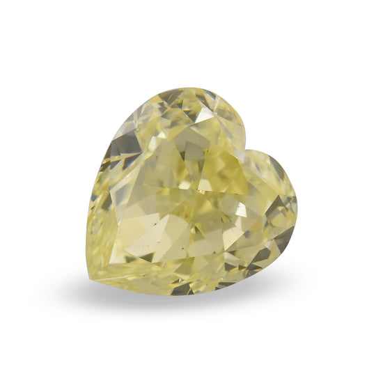 1.04 Carat Fancy Light Yellow HEART Diamond VVS2 GIA