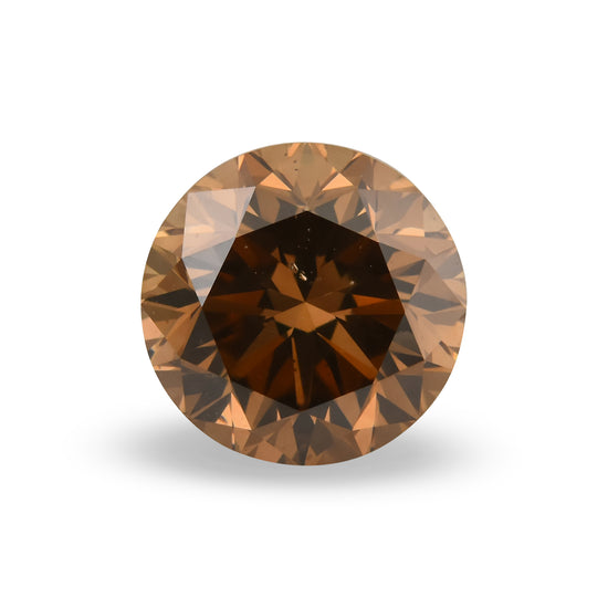 2.01 Carat Fancy Dark Orange Brown Round Brilliant Diamond SI1 GIA