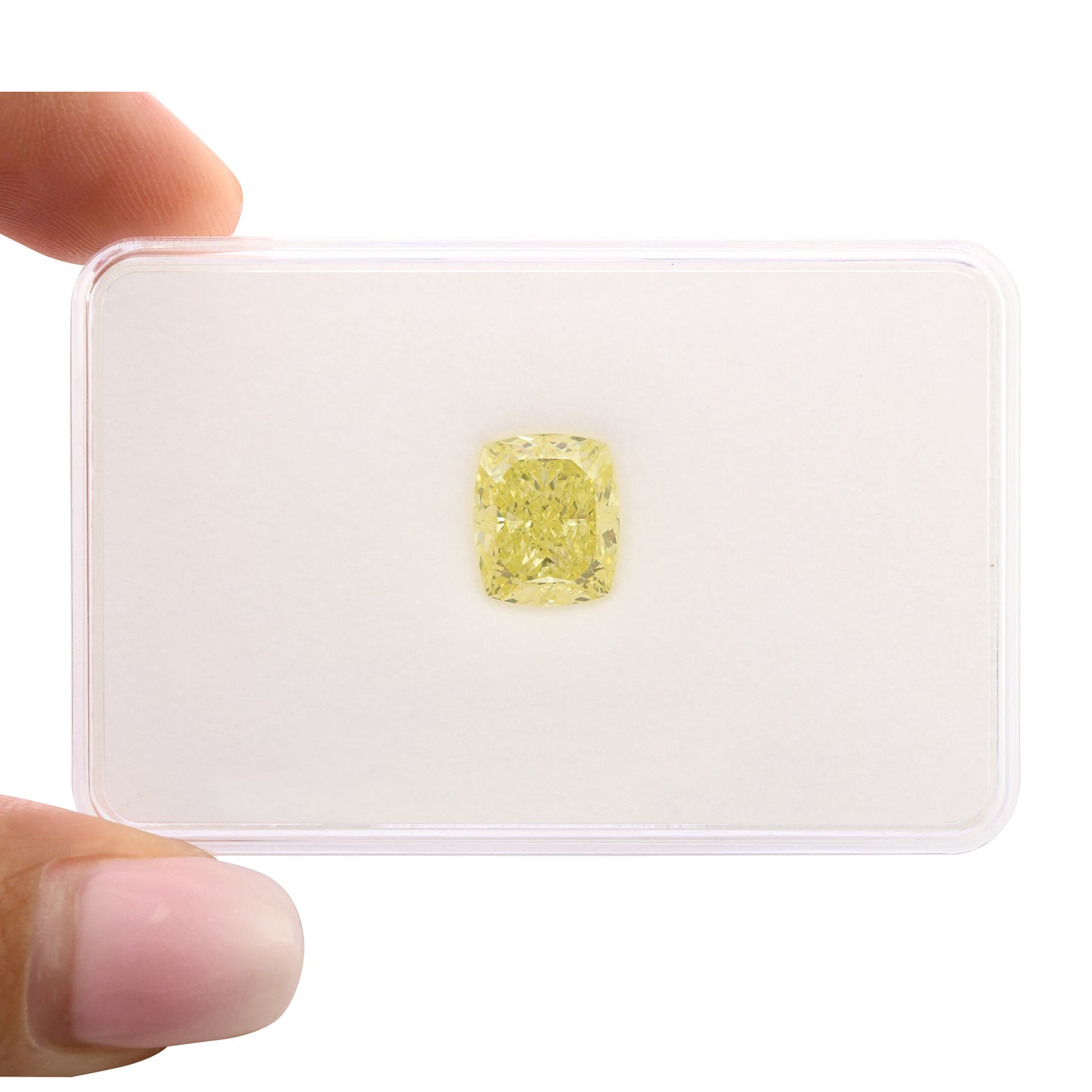 5.00 Carat Fancy Yellow Cushion Diamond VS1 GIA